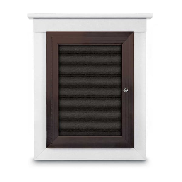 Sliding Glass Enclosed Letterboard, 96"x4